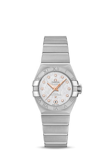 Omega Constellation Co-Axial Master Chronometer 27 Stainless Steel / Silver Silk-Diamond